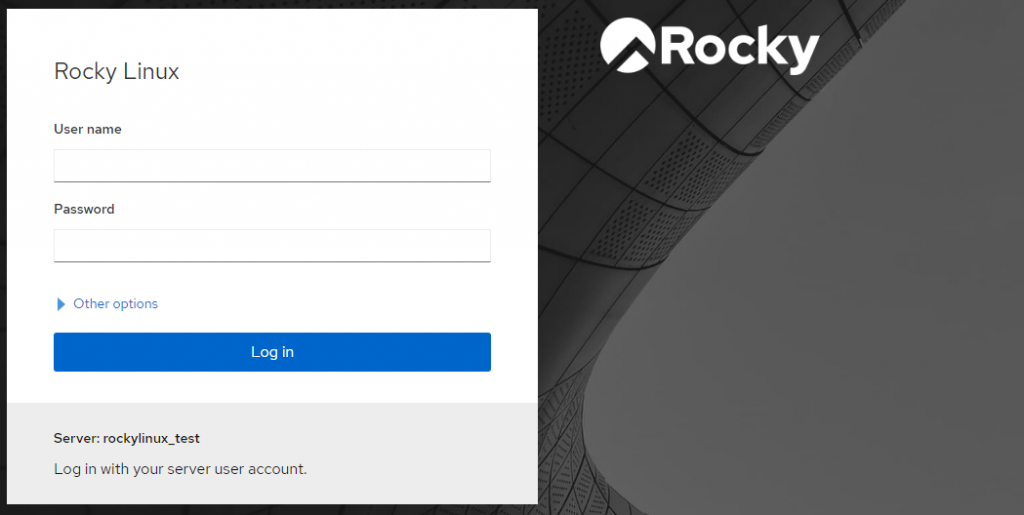 Cockpit running on Rocky Linux 8.5